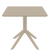 Стол пластиковый Sky 80х80 см, бежевый