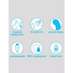 Вибратор для G-точки Happy Rabbit с клиторальным стимулятором, розовый