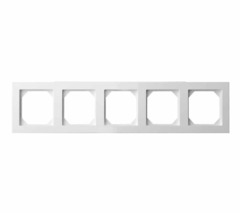 Рамка Пятиместная Белая (Универсальный Монтаж) LIREGUS EPSILON