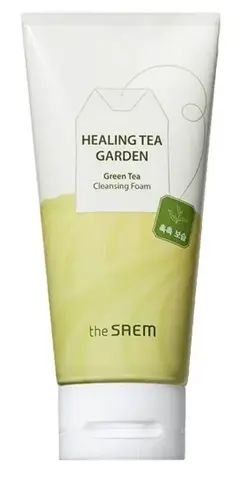 The Saem Healing Tea Garden Green Tea Cleansing Foam Пенка для лица увлажняющая с экстрактом зеленого чая