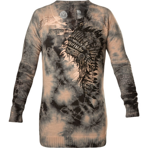 Affliction | Свитшот женский HEADDRESS PAINT AW21258 перед