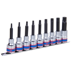 KING TONY (4119PR10) Набор торцевых насадок 1/2", TORX, Т20-Т60, 9 предметов