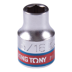 KING TONY (333510S) Головка торцевая стандартная шестигранная 3/8", дюймовая 5/16"