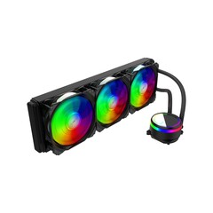Жидкостное охлаждение Alseye M360, 3х120мм, 800~1700rpm, 4-pin, Al, черный/ARGB, 3 секции, 66CFM, 35.8дБ, INTEL 1700/1200/115x/2066/2011/1366, AMD AM5/AM4/AM3(+)/AM2(+)FM1/TR4 (AS.02.01.0002)