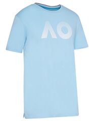 Теннисная футболка Australian Open T-Shirt AO Textured Logo - light blue