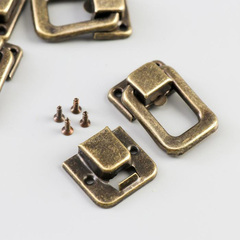 Замок металл для шкатулки бронза + гвозд. 3,6*2,5см 3539216