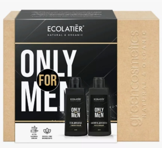 Ecolatier Подарочный набор "ONLY FOR MEN" (гель для душа + шампунь) 300мл