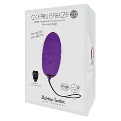 Фиолетовое виброяйцо с пультом ДУ Ocean Breeze 2.0 + LRS - 