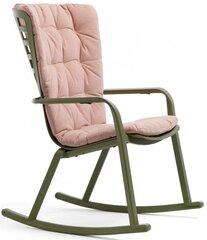 Кресло-качалка пластиковое с подушкой Nardi Folio, агава, розовый