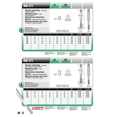 Метчик М 8,0х1,25 (Машинный) DIN371 HSSE 6h(2N) C/2P 90мм a=6,2 Bucovice(CzTool) 191080