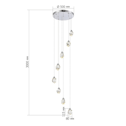 Светильник подвесной ST Luce Cascato SL6114.103.08