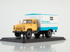 GAZ-53A GZSA-3723 Mobile store yellow-white-blue 1:43 Start Scale Models (SSM)