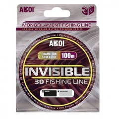 Рыболовная леска Akkoi Invisible 3D 0,12мм 100м (2,94 кг) хамелеон AI100CH-0.12