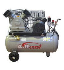 Компрессор РЕМЕЗА C-50LB30 (380 В) горизонтальный с ременным приводом