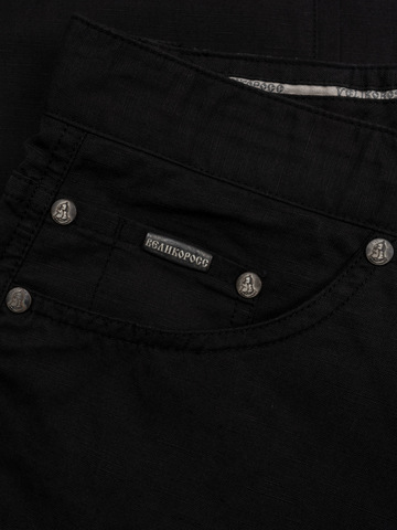 Мужские джинсы чёрного цвета, хлопок-лён / Распродажа