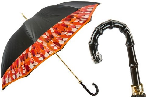 Зонт-трость Pasotti - Umbrella with Orange Brush Strokes, Double Cloth, Италия.