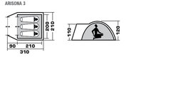 Туристическая палатка Trek Planet Arisona 3 (70172)