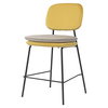 Стул полубарный pea, велюр, желтый/бежевый