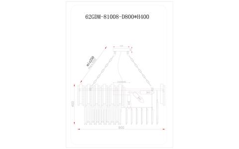 Люстра Vittoria M Garda Decor 62GDM-81008-800