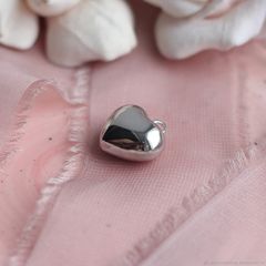 Подвеска Сердце 15 мм, родиевое покрытие. П874