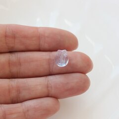 Подвеска Цветок роза, акрил, голубой 10*8 мм, Ф036