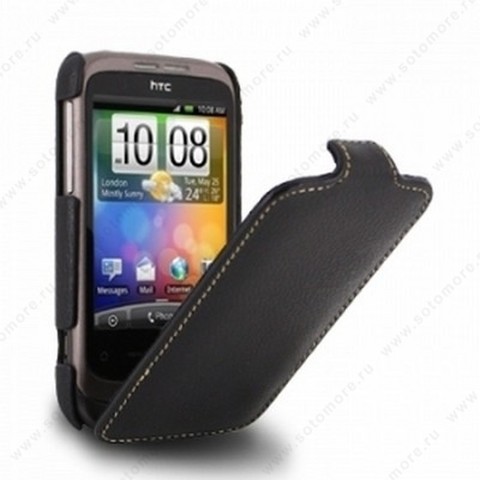 Чехол-флип Melkco для HTC Wildfire Leather Case Jacka Type (Black LC)