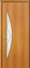 Дверь 5Ф / Цвет Л-12 (МиланОрех) / Стекло Фьюзинг / Двери Браво