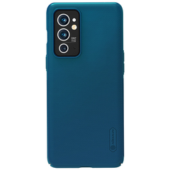 Тонкий жесткий чехол синего цвета от Nillkin для смартфон Oneplus 9RT, серия Super Frosted Shield
