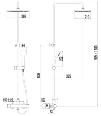 Смеситель Lemark Yeti LM7860C для душа, термостатический