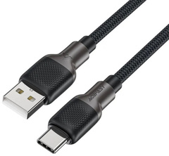 Кабель ACEFAST C10-04 USB-A to USB-C silicone braid charging data cable. Длина: 1,2м, черный