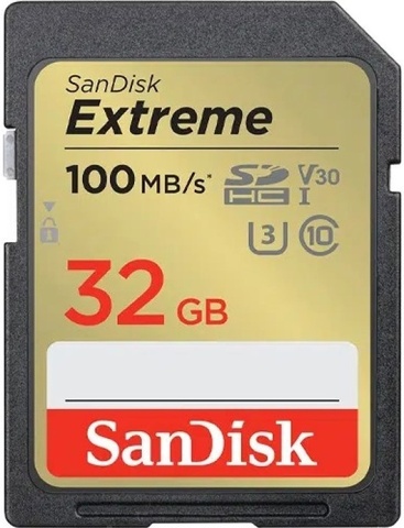 Карта памяти SanDisk 32GB Extreme SD UHS-I Card Карта памяти SanDisk 32GB Extreme SD UHS-I Card