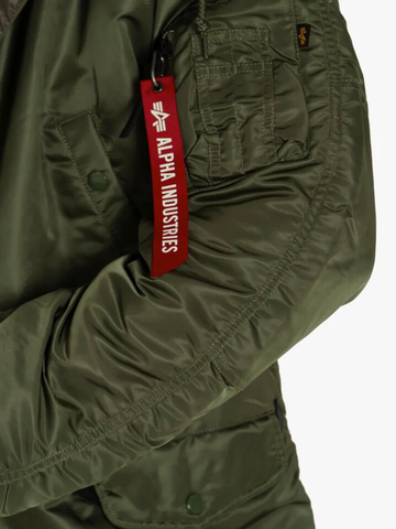 Парка Alpha Industries N-3B Slim Fit Sage Green цена, доставка