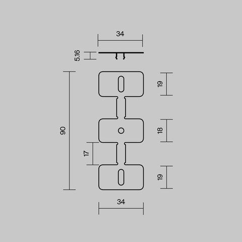 Комплект креплений Maytoni (для профиля 35×66) 4 шт., ALM-3566-MT 642080