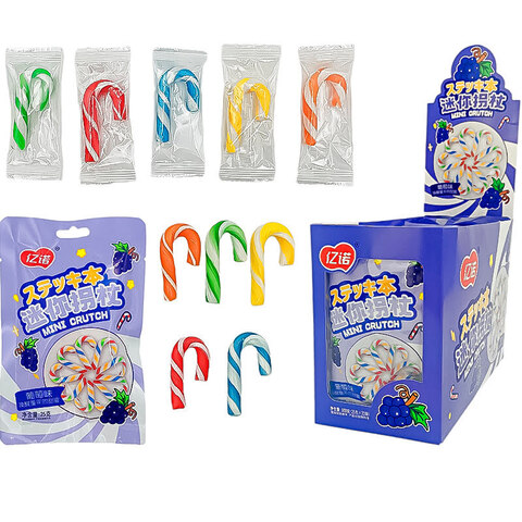 Леденцы трость со вкусом винограда Yinuo 1кор*12бл*20шт, 25гр