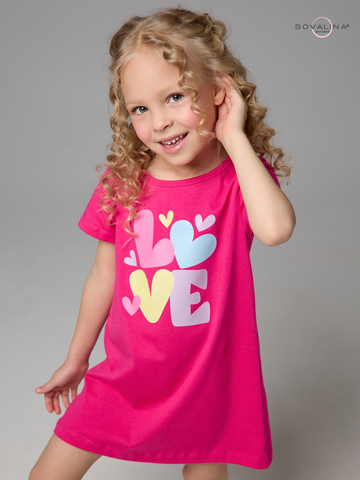 Платье Home фуксия LOVE