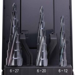 Набор ступенчатых сверл 6-12/6-20/6-27мм UltimateCUT HSS RUnaTEC Ruko 101087PRO