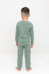 пижама  для мальчика  К 1552/эвкалипт,геометрический рисунок