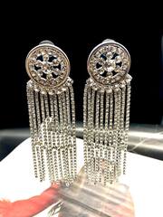 32152 - Серьги клипсы LIGA с кристаллами в стиле Alessandra Rich