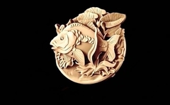 Силиконовый молд Рыба (медальон) № 0475