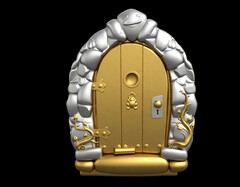 Силиконовый молд № 420 Дверь ( серия домики для гномов и фей)