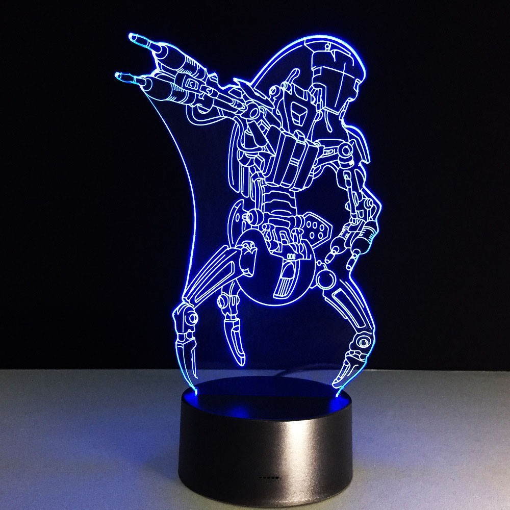 3D светильник Звездные войны Дроид-разрушитель — 3D light Droid