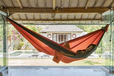 Картинка гамак туристический Ticket to the Moon original hammock Orange/Dark Grey - 6