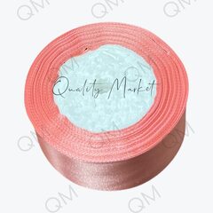 Лента атласная 4 см 25 ярдов (розовая) №163