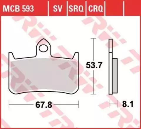 Колодки тормозные дисковые MCB593SRQ