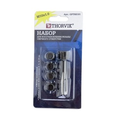 Thorvik GPTRK101 Набор для восстановления резьбы свечного отверстия М10х1.0, 5 предметов 53206