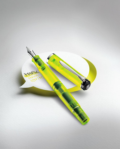 Ручка перьевая Pelikan Elegance Classic M205 Duo Highlighter Neon, Yellow BB (819886)