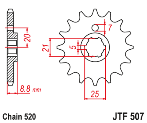 Звезда ведущая JTF507-15