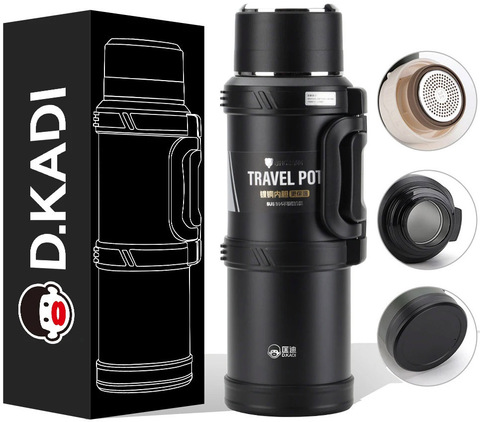 Картинка термос Skully KD9065-2.5 Black - 8