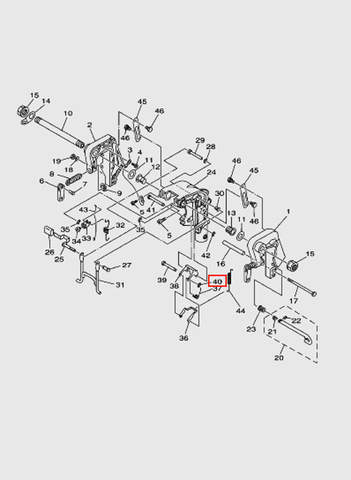 Кольцо стопорное  для лодочного мотора T15, OTH 9,9 SEA-PRO (13-35)