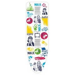 Доска гладильная 122х34.5 см, подст д/ут, рукав, розет, удл 2.2 м, Nika, Н3, в асс